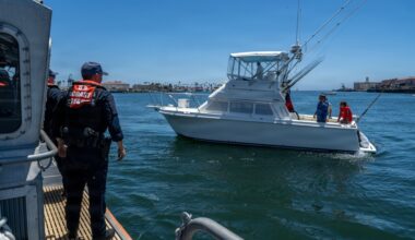 Coast Guard Station Los Angeles-Long Beach crews patrol Los Angeles’s West Harbor safe for FIFA World Cup watch party
