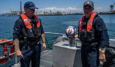 Coast Guard Station Los Angeles-Long Beach crews patrol Los Angeles’s West Harbor safe for FIFA World Cup watch party