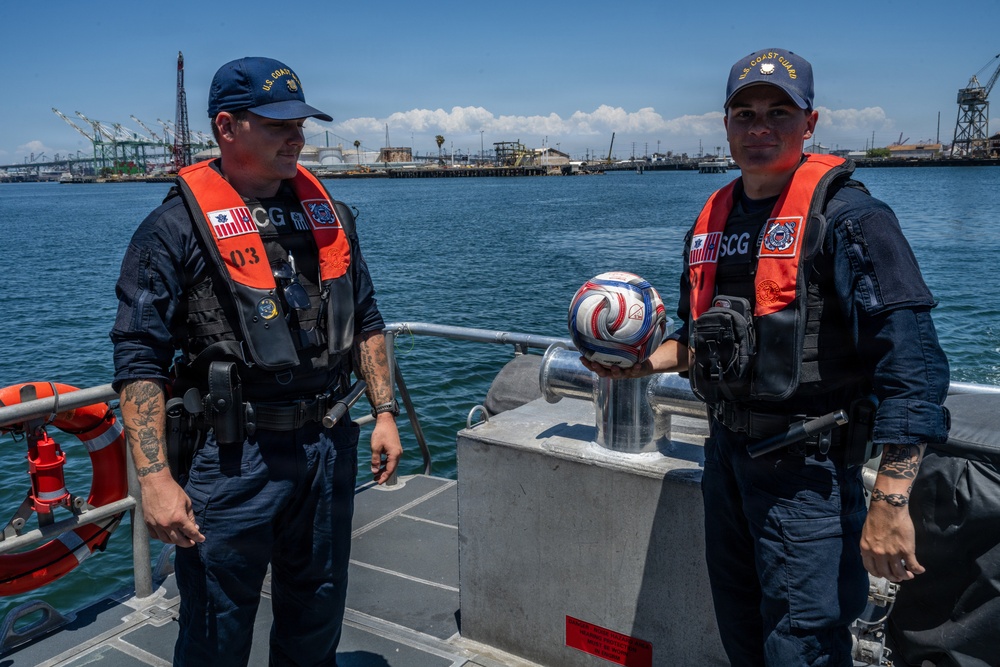 Coast Guard Station Los Angeles-Long Beach crews patrol Los Angeles’s West Harbor safe for FIFA World Cup watch party