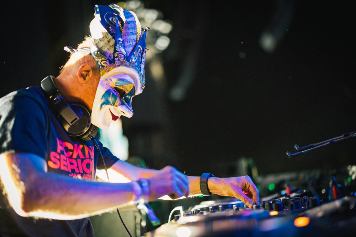 Boris Brejcha performs during the 2023 Coachella Valley Music and Arts Festival .