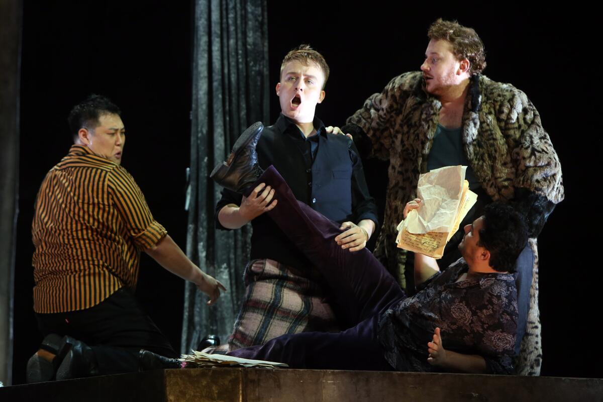 Performers in an opera.