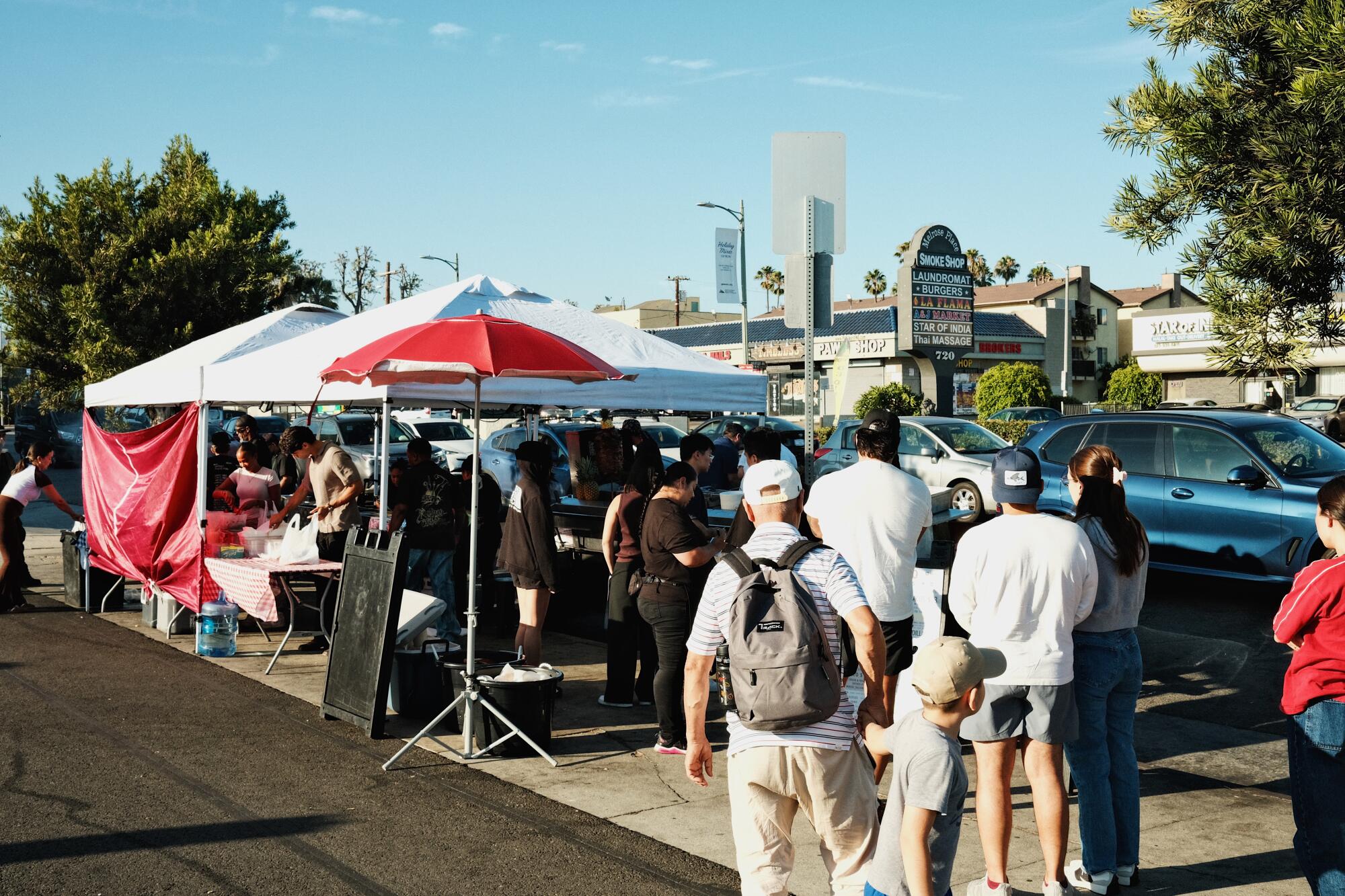 Guests line up for Hollywood taco stand Asadero.