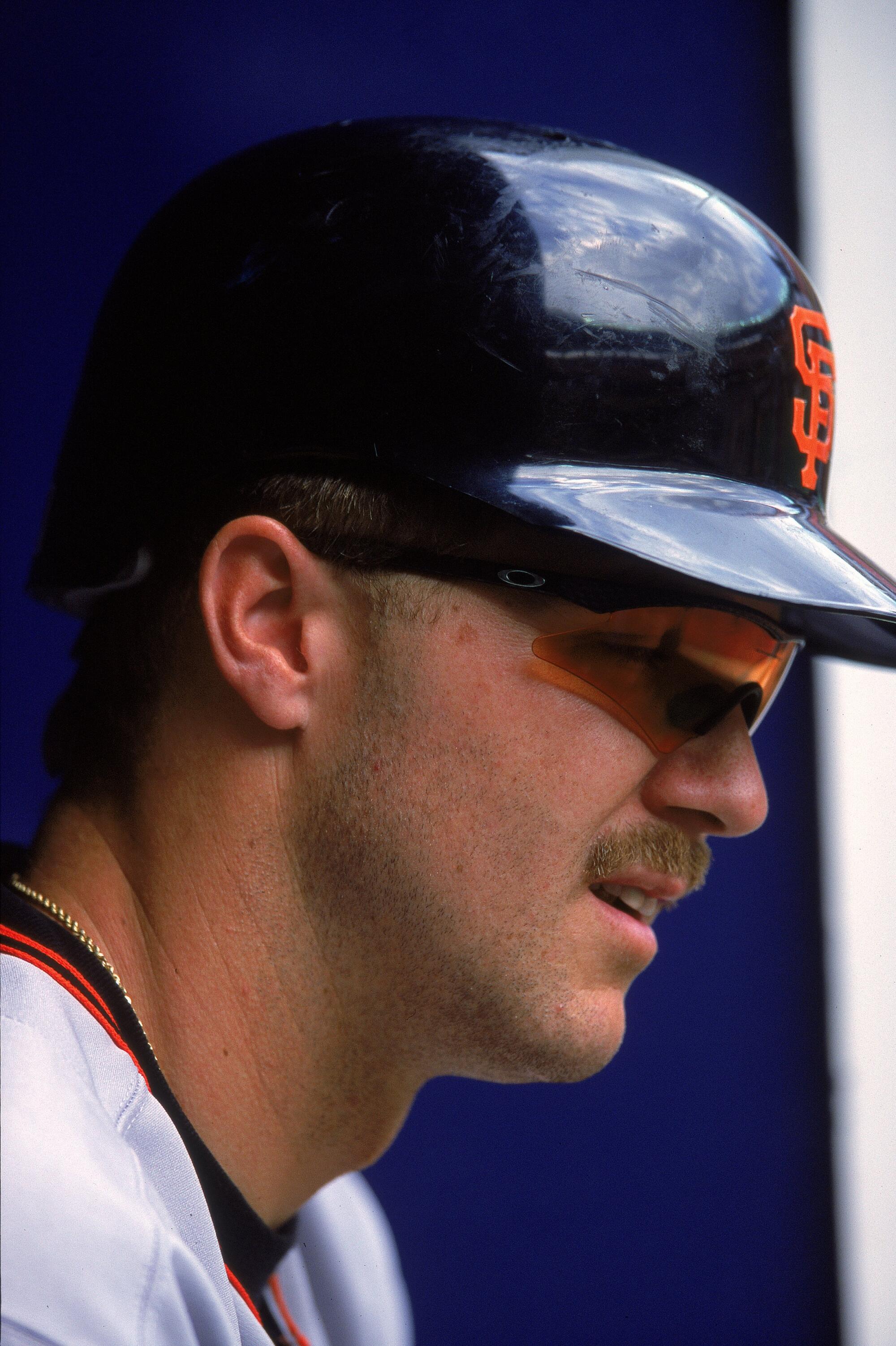 The Giant's Jeff Kent looks across the field during a game against the Reds in 2020.
