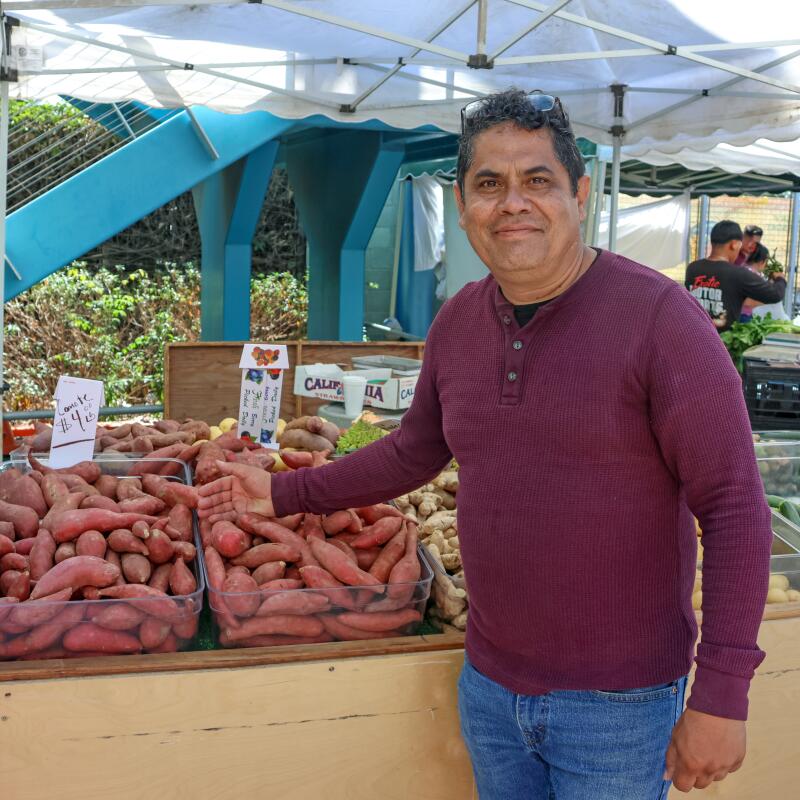 Alejandro Corona, the manager of the Central Avenue Farmers Market.