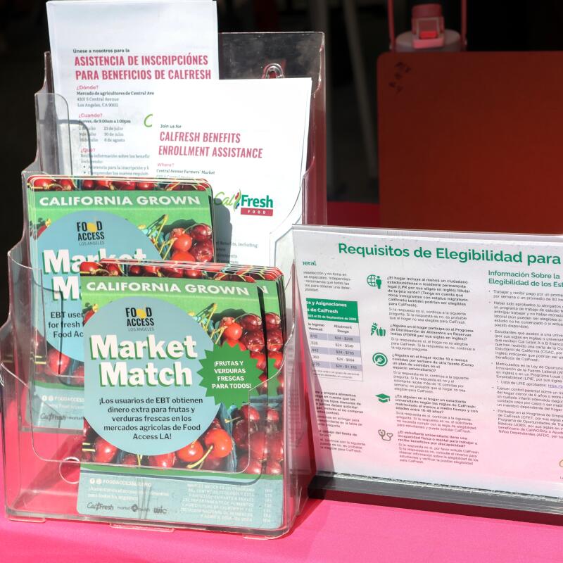 The Market Match program is an incentive offered at the Central Avenue Farmers Market to encourage shoppers to use EBT benefits on local produce.