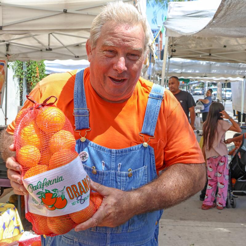 Farmer Brian Griffith of Griffith Family Farms at the Central Avenue Farmers Market.