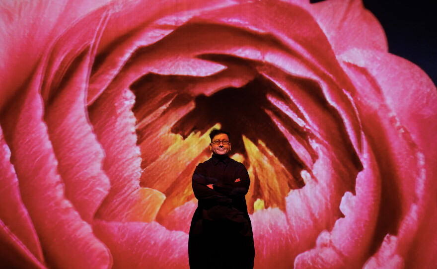 Artist Refik Anadol is shown during a press preview for his Echoes of the Earth: Living Archive exhibition at Serpentine North Gallery in London in February 2024.