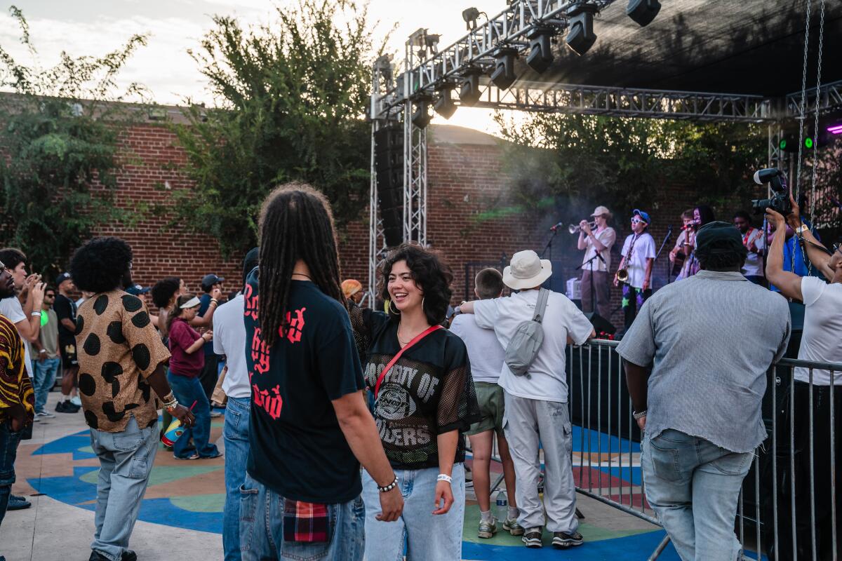 Wst cmplx band performs at the annual Beehive Block Party.