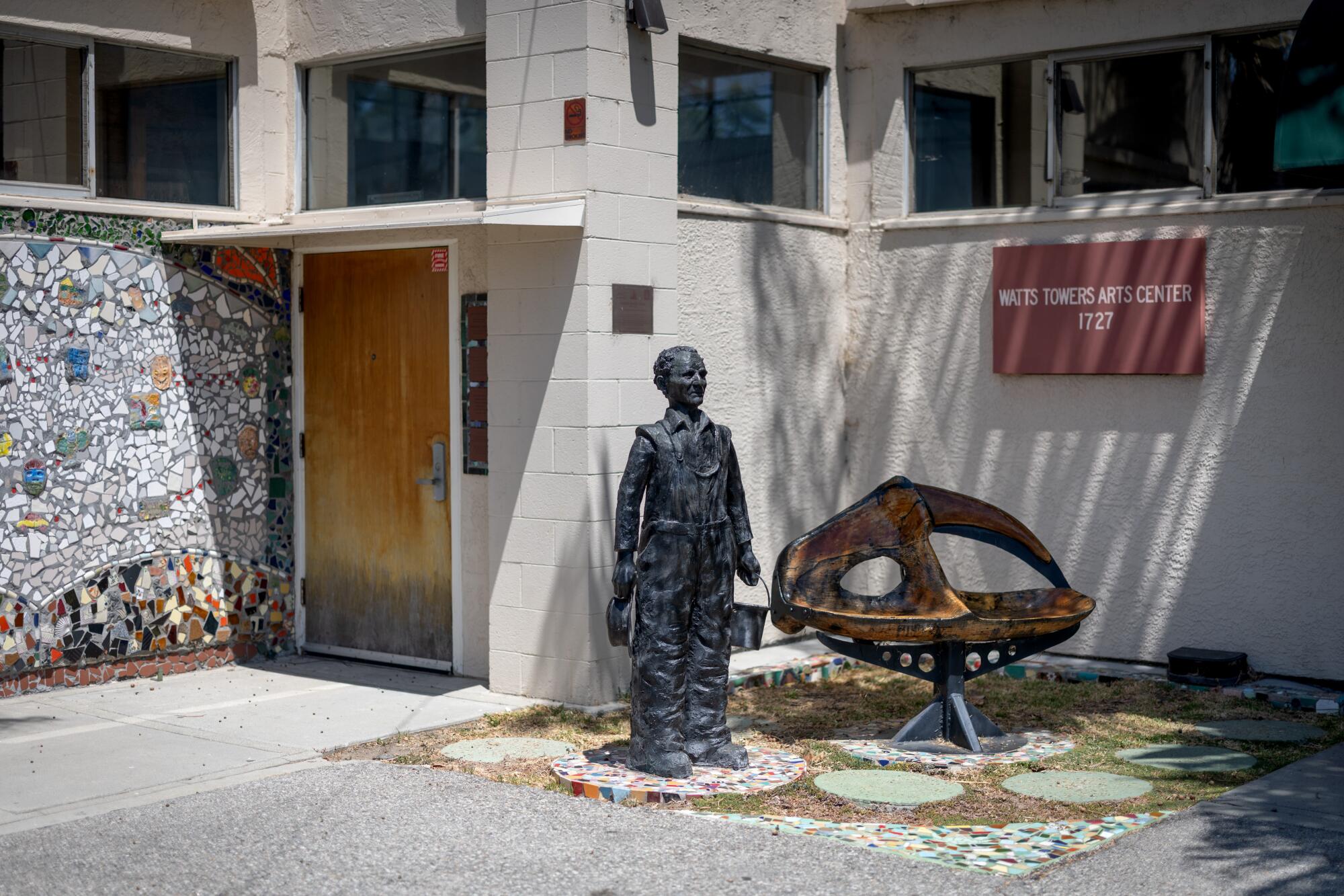 A building at the Watts Towers Arts Center Campus 