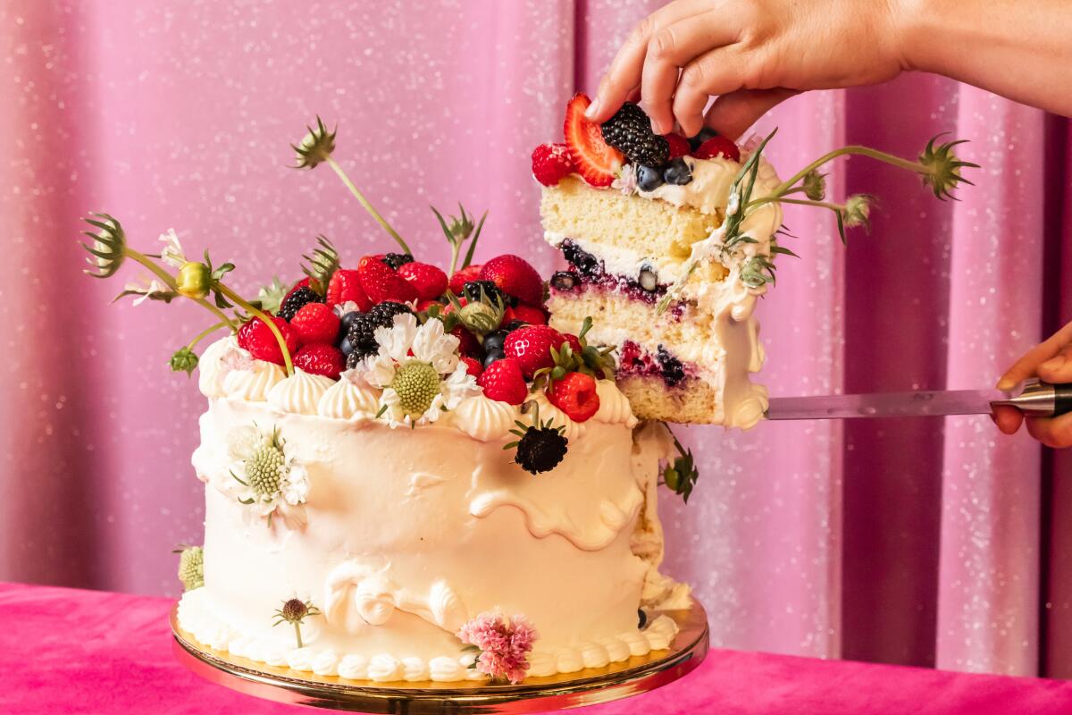 The Ultimate Birthday Cake by Carolynn Carreno photographed in the Los Angeles Times Kitchen in El Segundo.