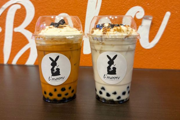 Two milk teas from L'Moon Creamery are seen in Upland, CA on July 18. (Photo By Mercedes Cannon-Tran/SCNG)