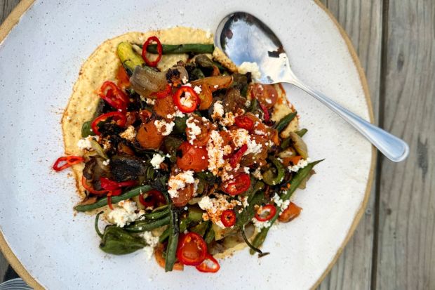 The calabacitas dish by Daniel Castillo at the Ecology Center. (Photo by Brock Keeling, Orange County Register/SCNG)
