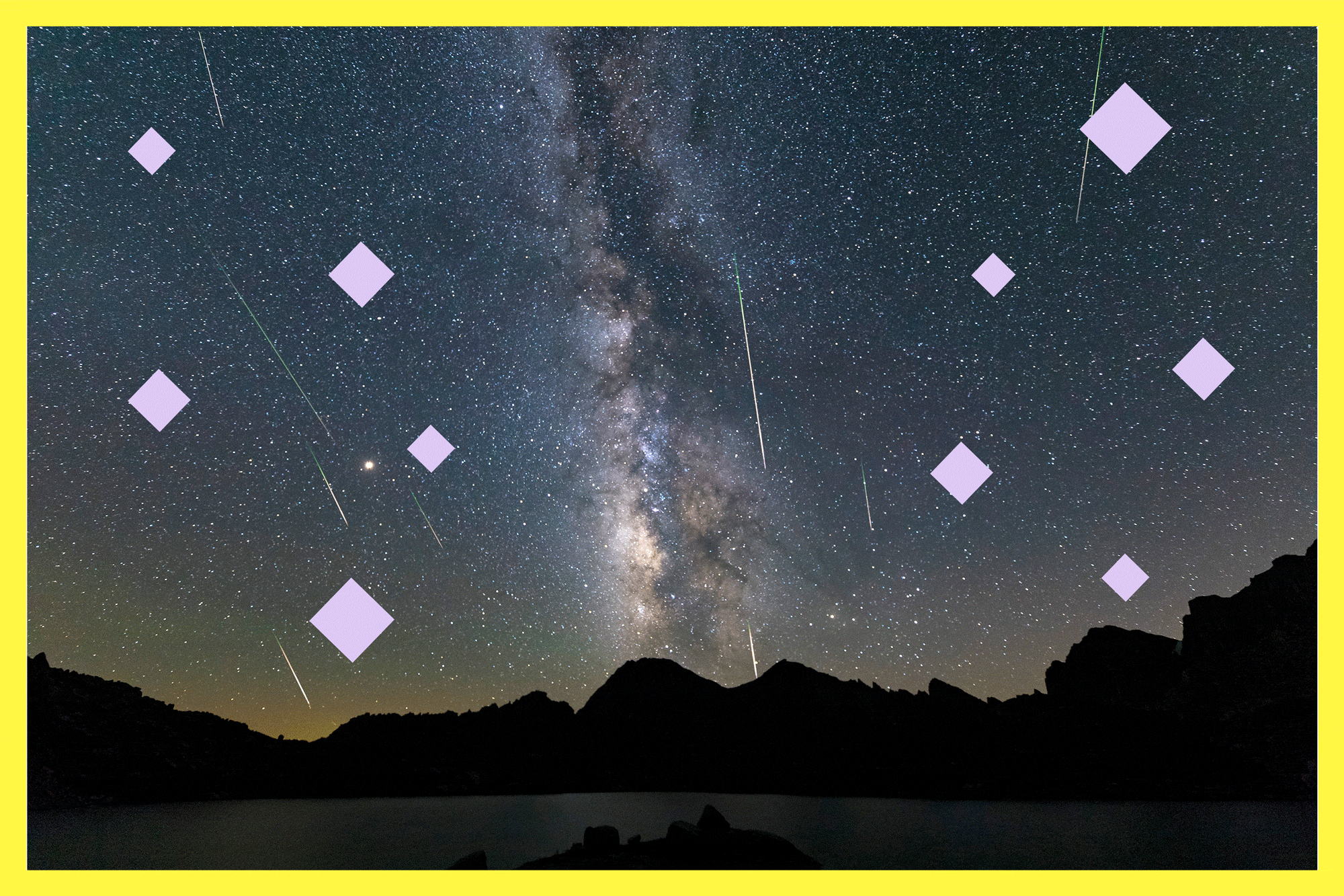 The Perseids meteor shower from Miter Basin in Sequoia National Park.