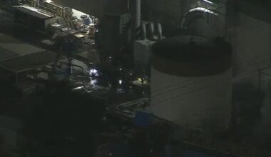 Firefighters seen surrounding tank at center of chemical crisis in OC