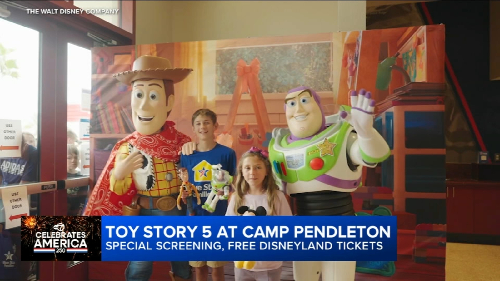 Disney surprises Camp Pendleton military families with 'Toy Story 5' screening and Disneyland ticket giveaway