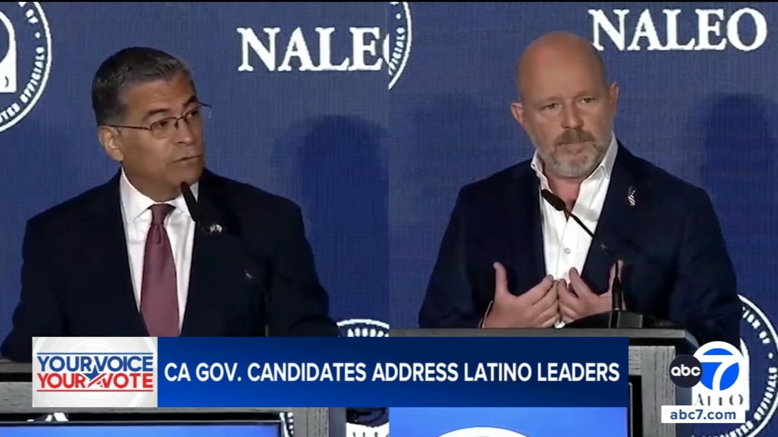 California governor's race: Xavier Becerra, Steve Hilton court Latino voters at NALEO conference in LA