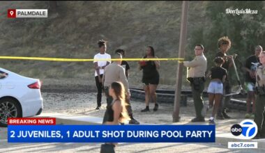 Suspect opens fire at Antelope Valley pool party, leaving 2 juveniles and 1 adult injured before fleeing