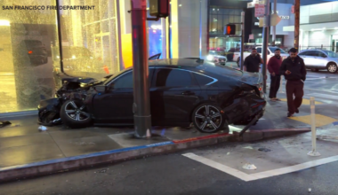 Multiple injured in San Francisco after truck crashes into car during police pursuit at S. Van Ness Avenue and 14th Street