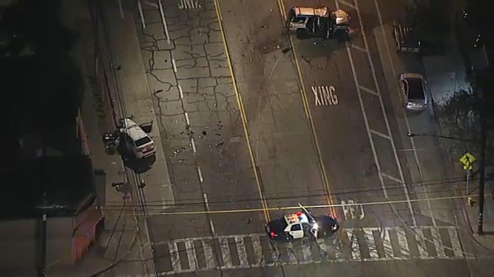 1 dead after apparent shooting, multi-car crash in South Los Angeles