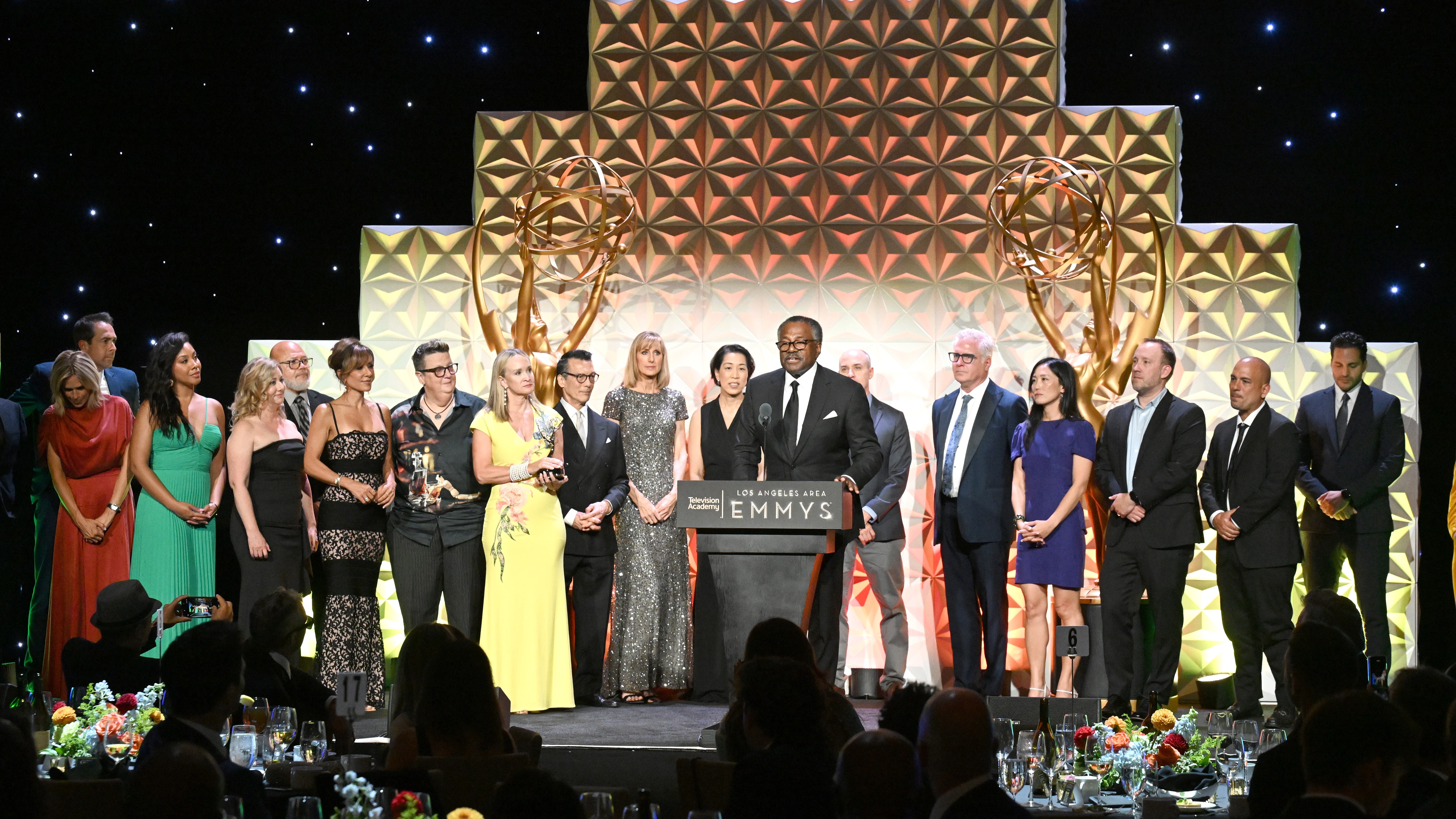 The team from ABC7 accepts the Live Coverage of an Unscheduled News Event Emmy for Breaking News: SoCal Firestorms at the 2026 LA Area Emmy Awards on Saturday, July 25, 2026.
