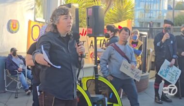 Protesters in San Francisco's Castro oppose charges against 18 people arrested at unsanctioned block party during Pride weekend