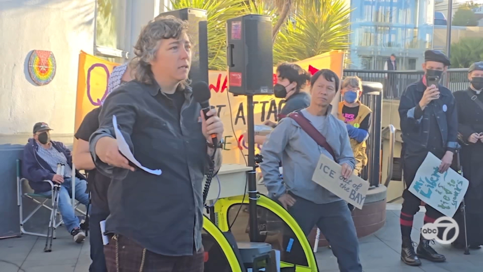 Protesters in San Francisco's Castro oppose charges against 18 people arrested at unsanctioned block party during Pride weekend