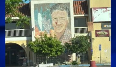Mural of Cesar Chavez in Downtown Fresno removed