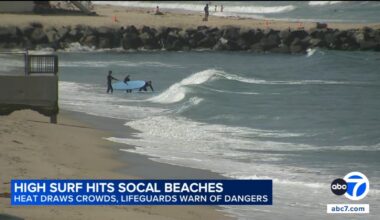 Southern California weather: More heat on the way as high surf keeps LA County lifeguards busy