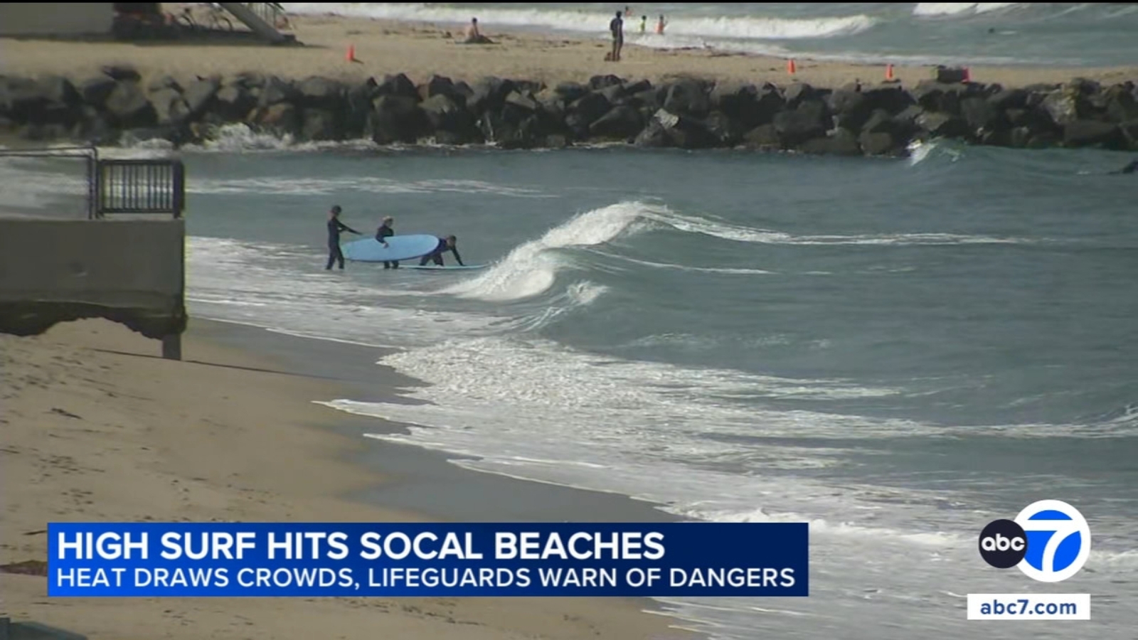Southern California weather: More heat on the way as high surf keeps LA County lifeguards busy