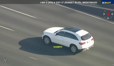 Chase suspect in reportedly stolen SUV attempts to flee from LAPD: WATCH LIVE