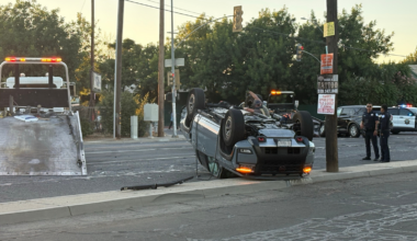 2 people hospitalized after 3-vehicle crash in Southeast Fresno