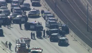 Chase ends in crash, shutting down eastbound 105 Freeway in South LA
