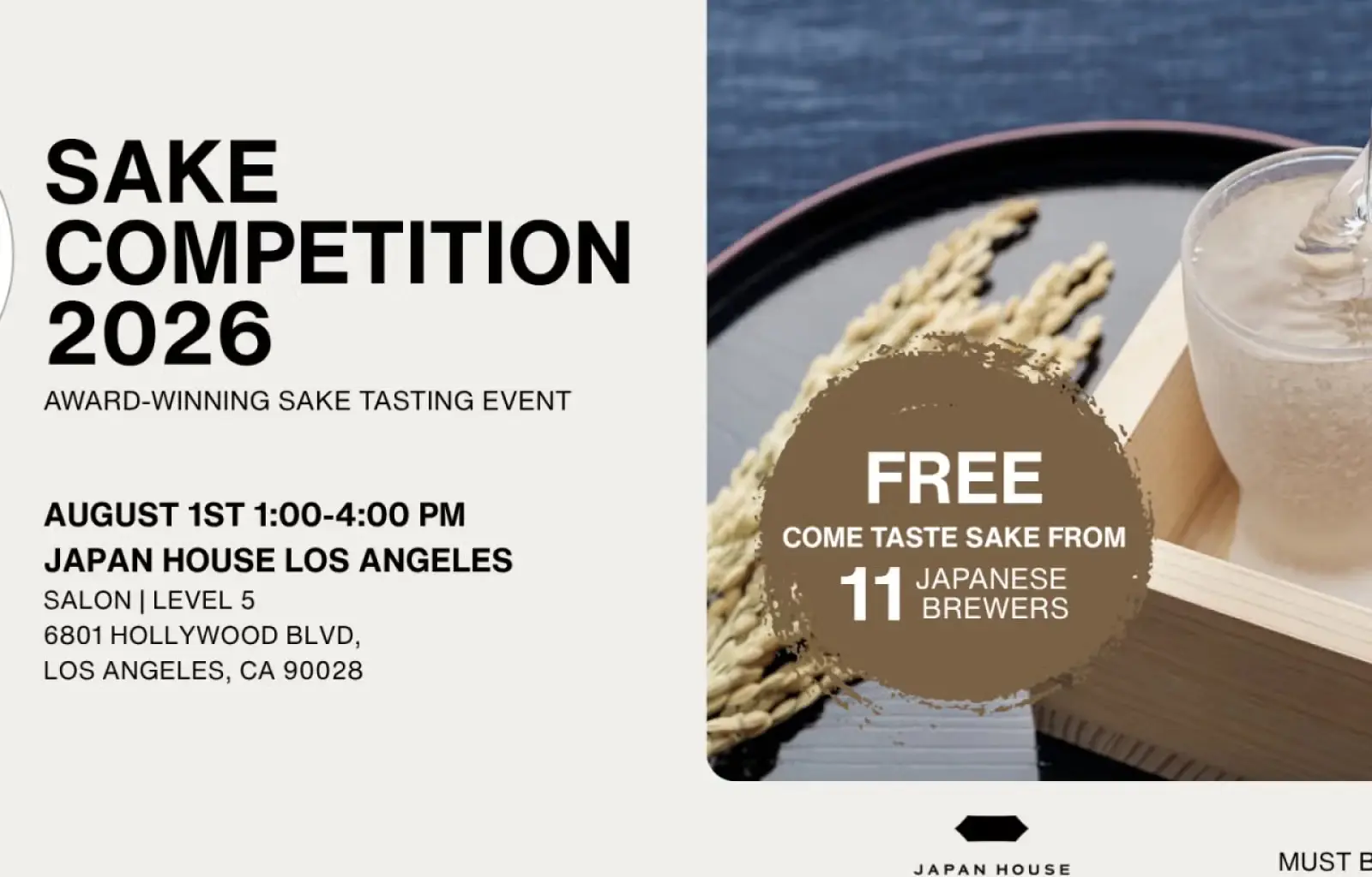 Sake Competition in LA Tasting Event