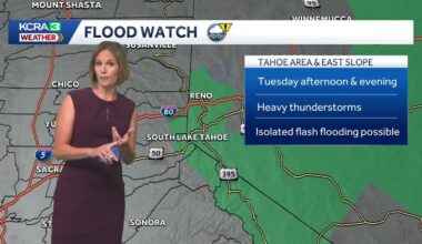 NorCal forecast: Heavy thunderstorms in the Sierra Tuesday