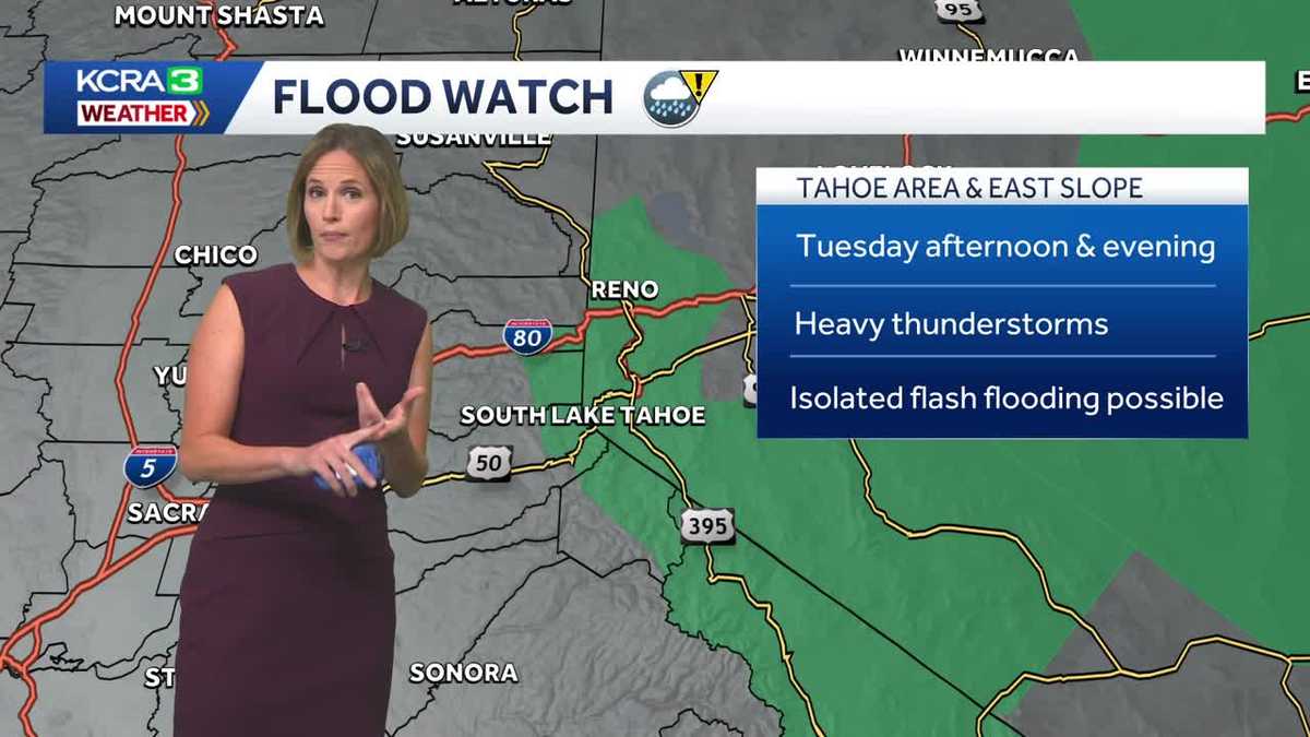 NorCal forecast: Heavy thunderstorms in the Sierra Tuesday