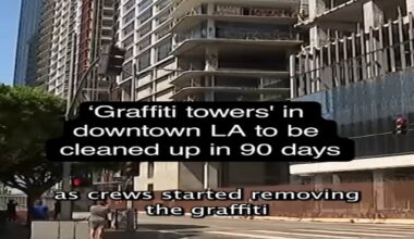 Graffiti Towers Cleanup Efforts Beginning to Take Shape