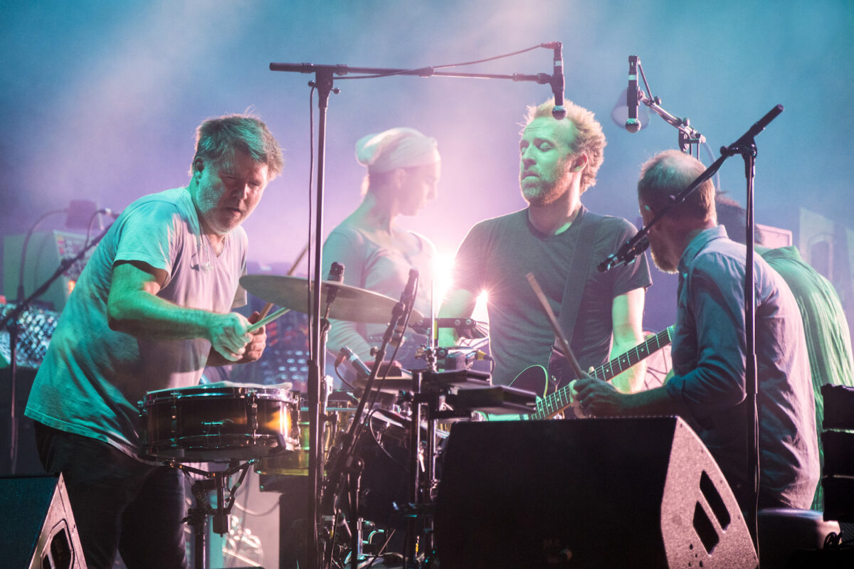 James Murphy (L) and LCD Soundsystem (Photo by Erika Goldring/Getty Images)