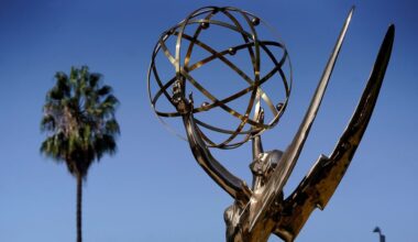 An Emmy statue is pictured during Press Preview Day for the 73rd Primetime Emmy Awards on Sept. 14, 2021, at the Television Academy in Los Angeles. (AP Photo/Chris Pizzello)