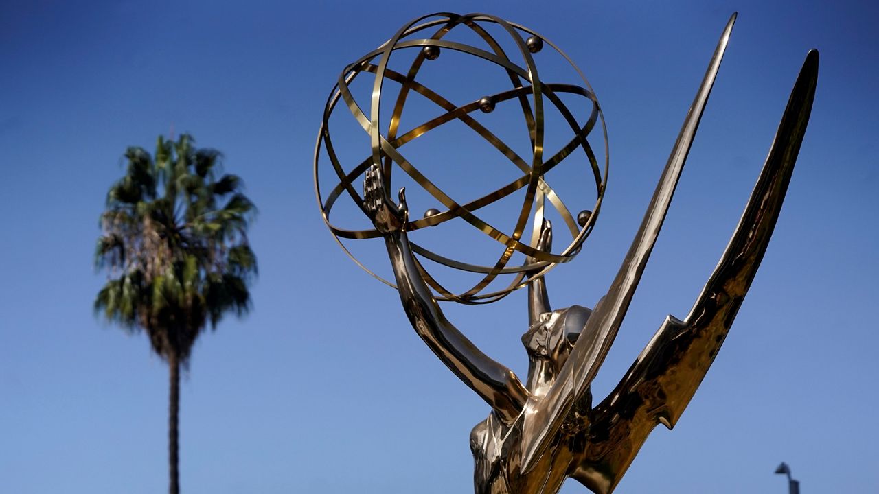 An Emmy statue is pictured during Press Preview Day for the 73rd Primetime Emmy Awards on Sept. 14, 2021, at the Television Academy in Los Angeles. (AP Photo/Chris Pizzello)