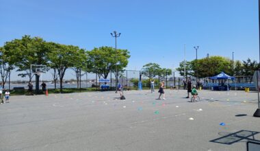 The basketball courts at the Recreation Center hosted the Kiwanis Club of Long Beach Bike Safety Rodeo in May.