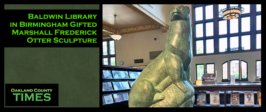 Baldwin Library in Birmingham Gifted Marshall Fredericks Otter Sculpture