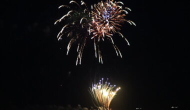 Nearly 8,000 fireworks illuminated the sky. The massive display was visible from anywhere along the beach or boardwalk.