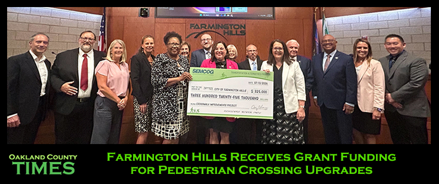 Farmington Hills Receives Grant Funding for Pedestrian Crossing Upgrades