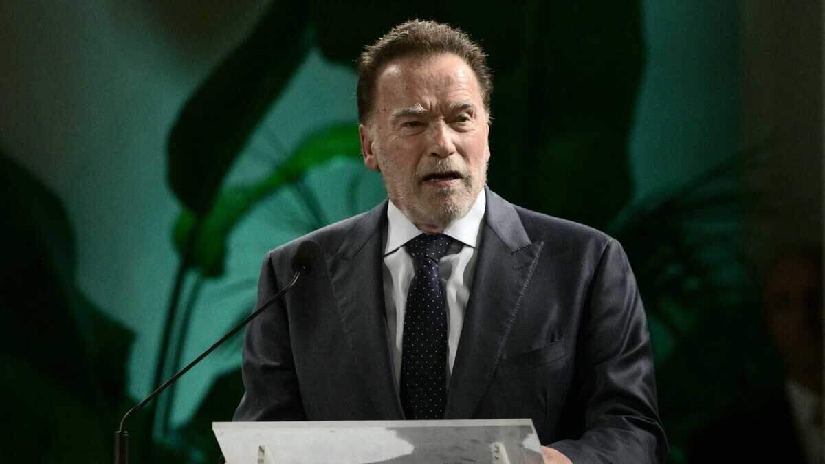 Arnold Schwarzenegger delivers a speech at the International Conference “Raising Hope for Climate Justice” at the Mariapolis Center in Castel Gandolfo on Oct. 1, 2025. Arnold Schwarzenegger delivers a speech at the International Conference “Raising Hope for Climate Justice” at the Mariapolis Center in Castel Gandolfo on Oct. 1, 2025.
