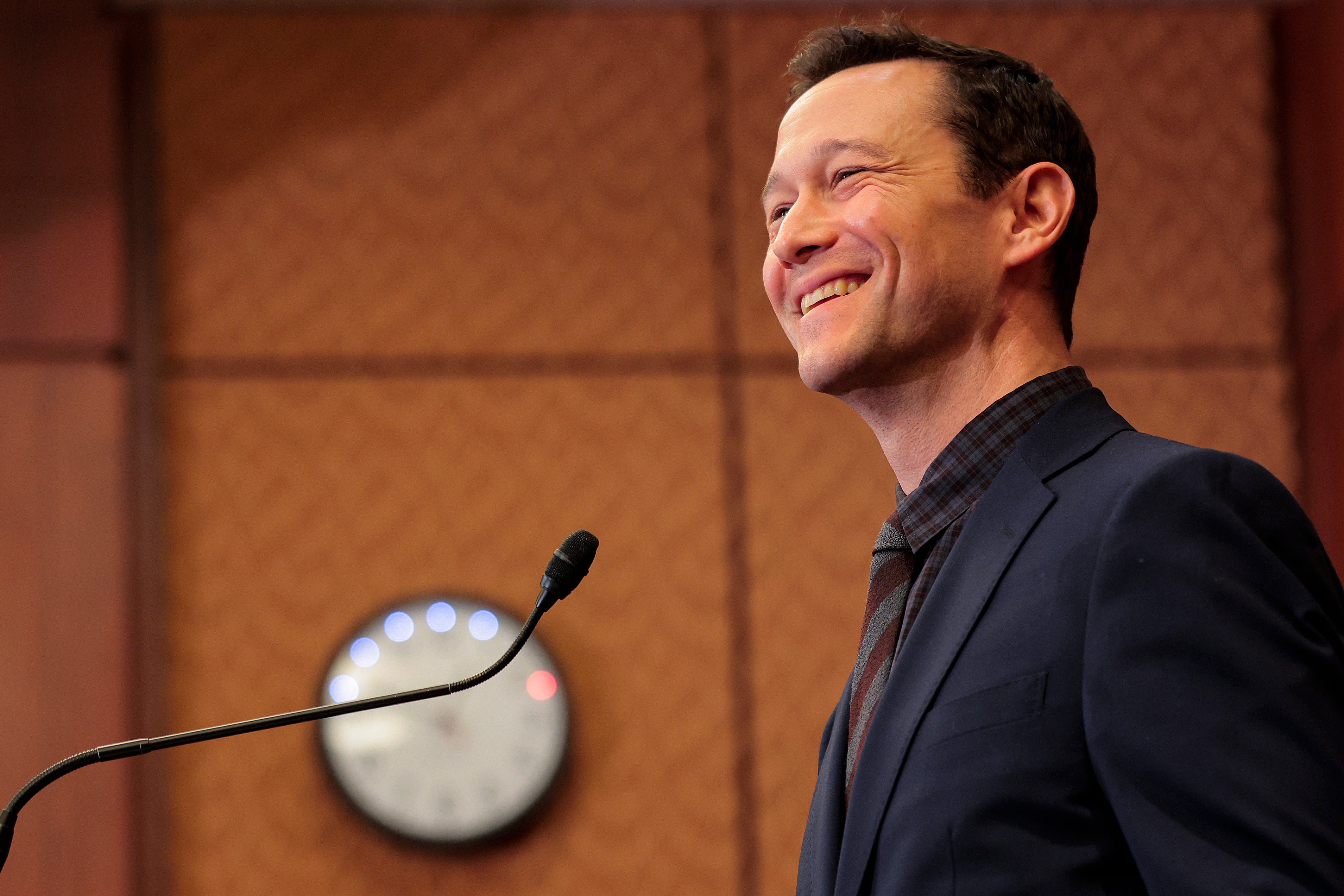 The homeless encampment was part of a film set for a movie directed by Joseph Gordon Levitt