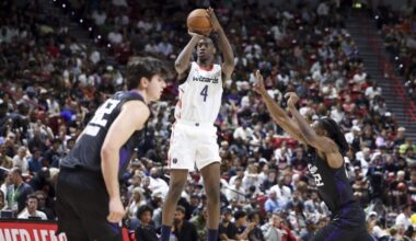 Dybantsa outshines Acuff as Wizards top Kings in Las Vegas