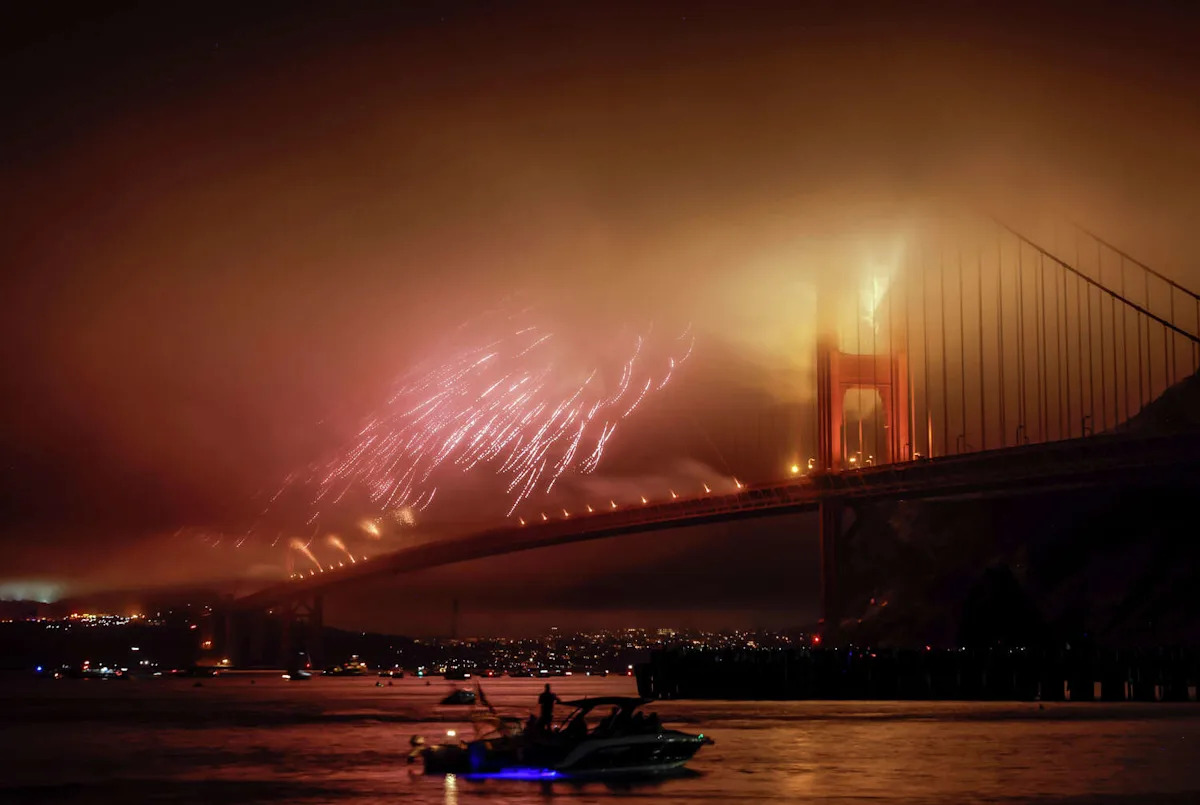 Golden Gate Bridge fireworks turn into foggy bust as traffic, transit snarl San Francisco