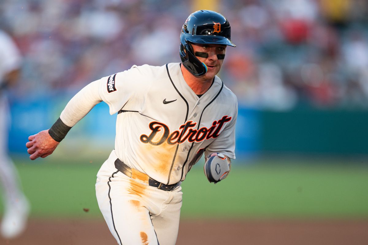 Detroit Tigers infielder Kevin McGonigle (7) runs to third base during an MLB game between the Detroit Tigers and the Los Angeles Angels on Saturday, July 18, 2026 at Angels Stadium in Anaheim Calif Detroit Tigers infielder Kevin McGonigle (7) runs to third base during an MLB game between the Detroit Tigers and the Los Angeles Angels on Saturday, July 18, 2026 at Angels Stadium in Anaheim Calif