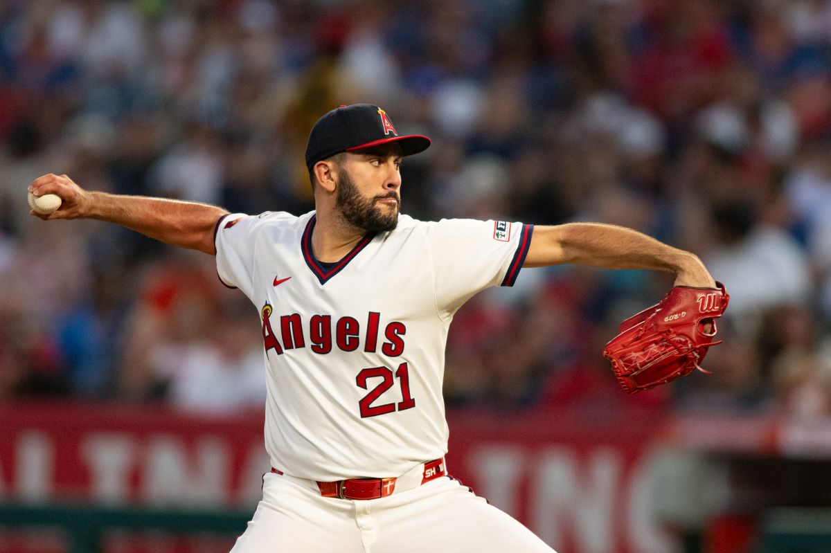 LA Angels starting pitcher Grayson Rodriguez (21) throws a pitch during an MLB game between the Detroit Tigers and the Los Angeles Angels on Saturday, July 18, 2026 at Angels Stadium in Anaheim Calif LA Angels starting pitcher Grayson Rodriguez (21) throws a pitch during an MLB game between the Detroit Tigers and the Los Angeles Angels on Saturday, July 18, 2026 at Angels Stadium in Anaheim Calif