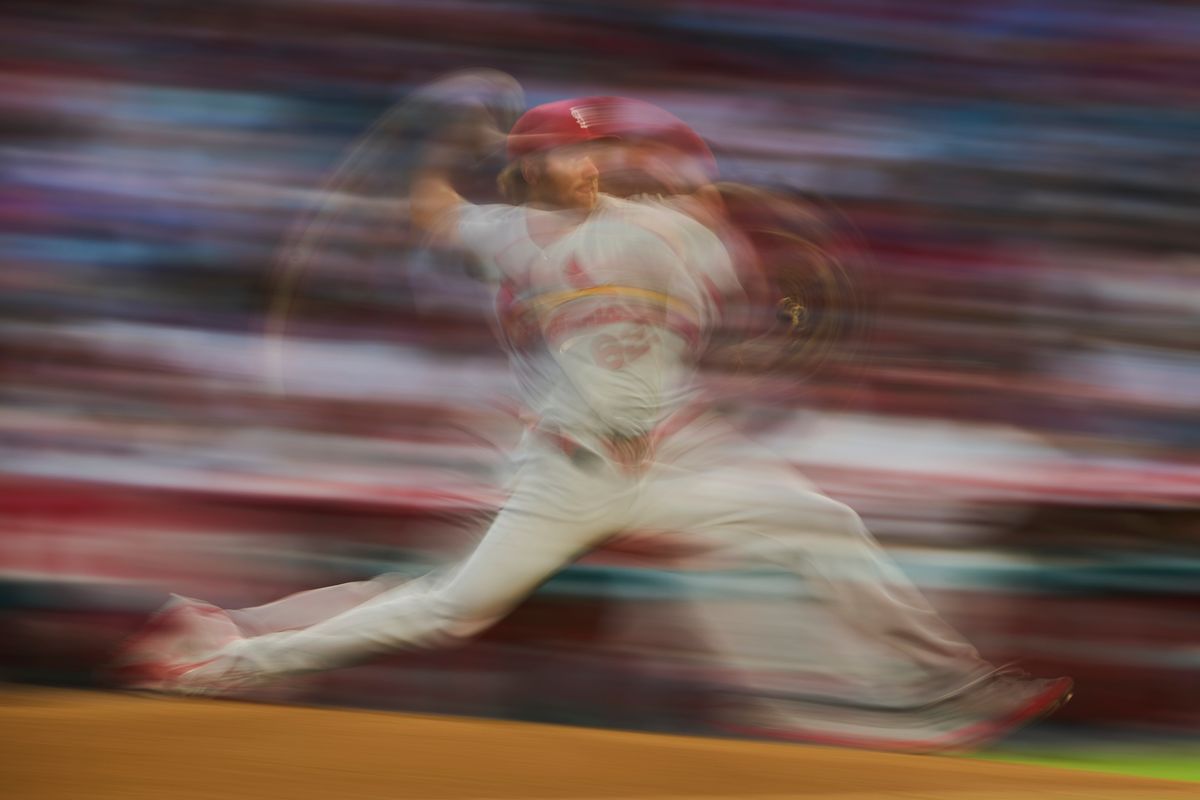 The St. Louis Cardinals Kyle Leahy #62 Pitching during an MLB game against The Los Angeles Angels  on July 20th, 2026 at Angel Stadium in Anaheim, California.